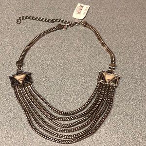 Vivi Multi Strand Silver Color Necklace